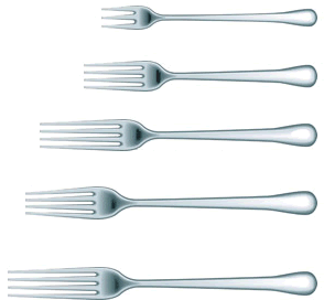 Forks in different sizes